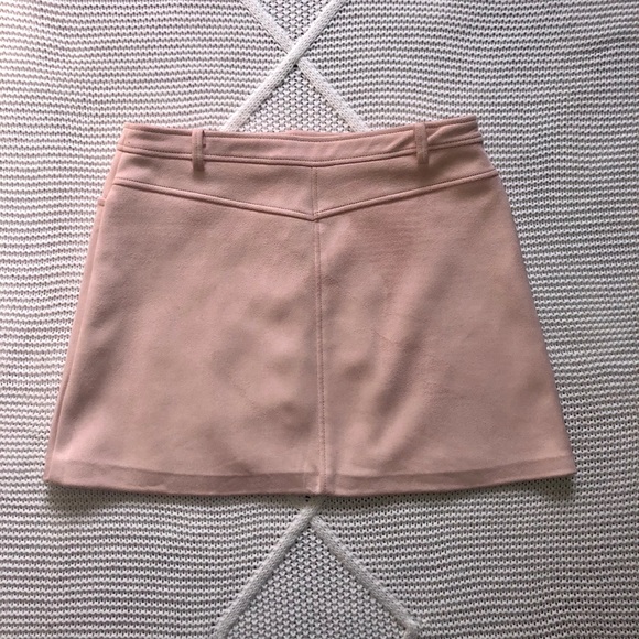 Zara Faux Suede Pink Skirt - Picture 2 of 4